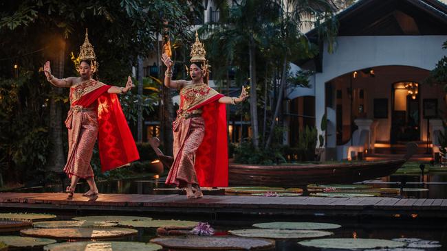 Lilypad-filled ponds are an Anantara trademark.