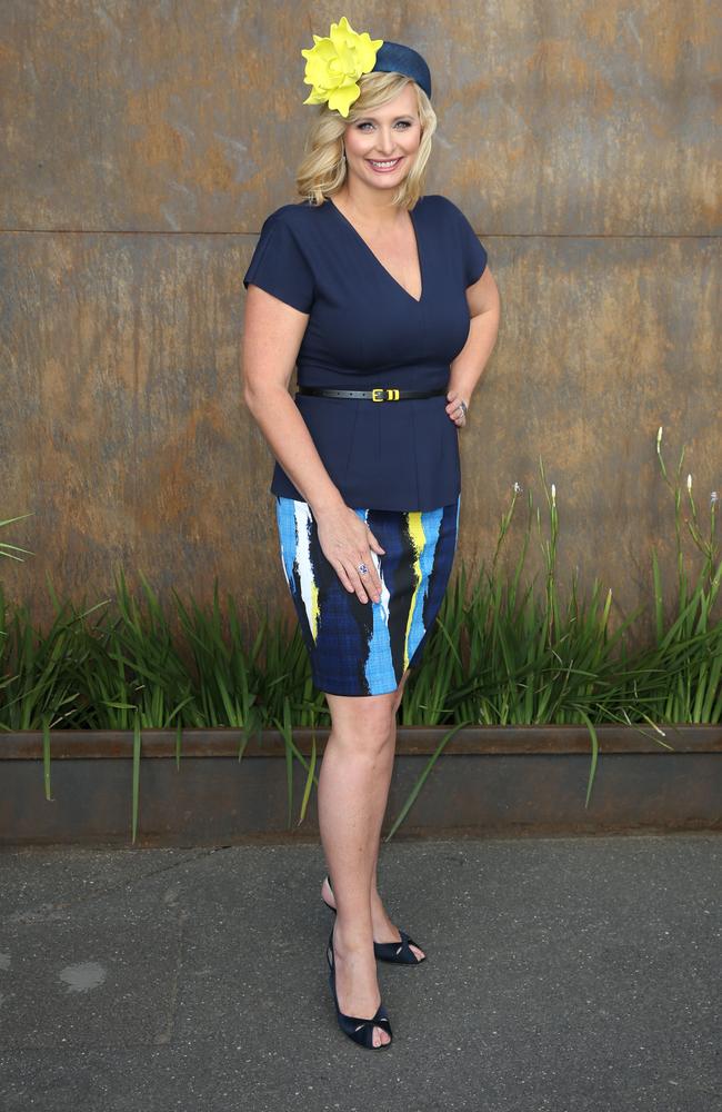 Johanna Griggs pictured at The Birdcage at Flemington Racecourse in Melbourne at the 2015 running of The Melbourne Cup. Picture: Richard Dobson