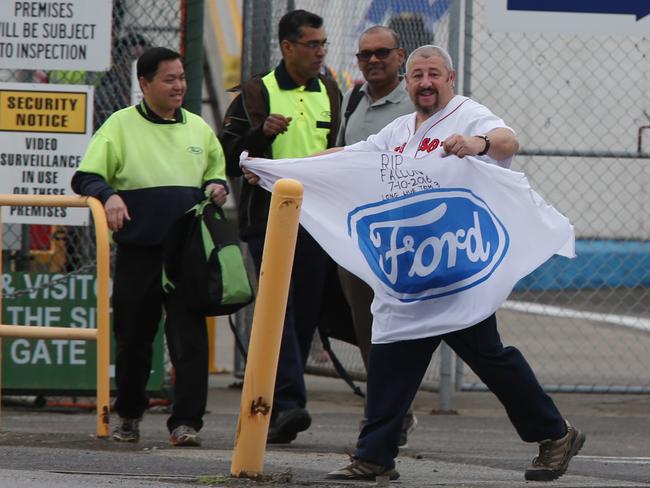 Before Labor won the 2014 election all three car makers had announced they would soon leave Australia but Ford, Holden and Toyota were still making cars in Geelong. Picture: David Crosling