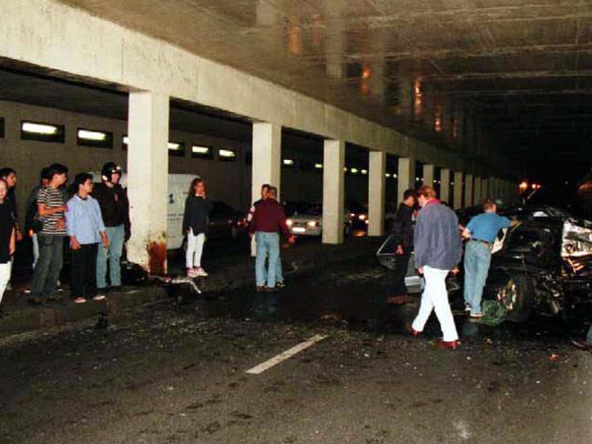 The scene of the crash in Paris.