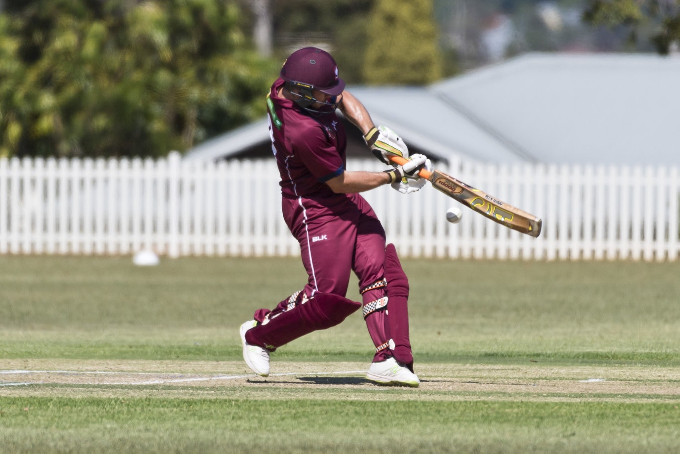 Angus Warnock bats for Queensland against Victoria in Australian Country Cricket Championships round two at Rockville Oval, Friday, January 3, 2020. Picture: Kevin Farmer