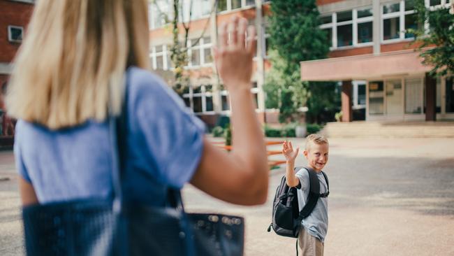 Over 70 per cent of mums and dads feel guilty dropping their kids at the school gate.