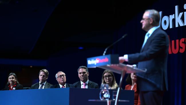 Housing policy: Albo shocks the audience with an anecdote about how he grew up in public housing. Picture: Dan Peled / NCA NewsWire