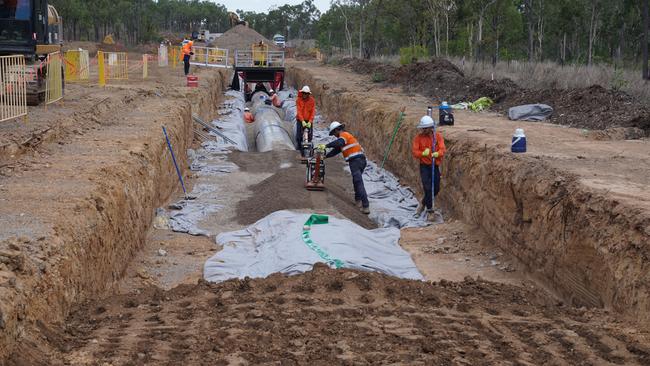 Douglas Water Treatment Plant pipeline duplication. Picture: Townsville City Council