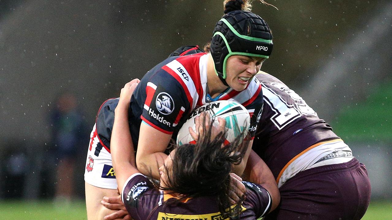 Hannah Southwell is renowned for her aggressive style in attack and defence in the NRLW. Picture: AAP Image/Hamish Blair