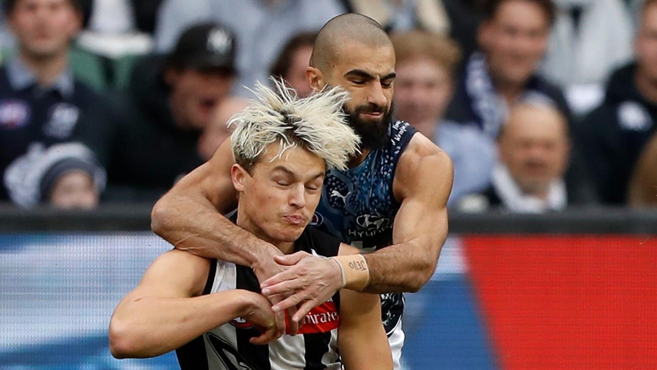 Jack Ginnivan has benefitted from more goals from free kicks than any player this year. Picture: Dylan Burns/AFL Photos via Getty Images