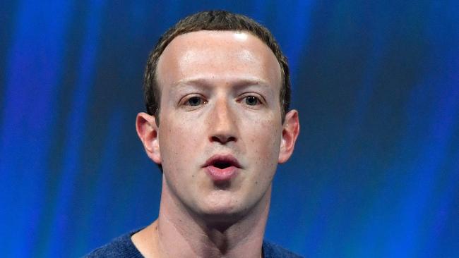 Facebook chief executive Mark Zuckerberg. Picture: AFP