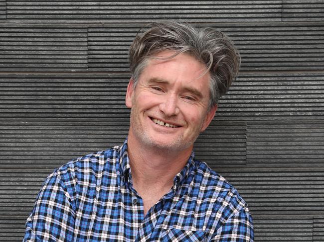 Dave Hughes a day after suffering a health scare during a stand-up gig at the Carlton FC Grand Final lunch.  Picture: Alex Coppel.