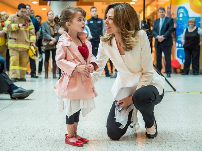 Jennifer Keyte and Arielle at the appeal launch. Picture: Jake Nowakowski