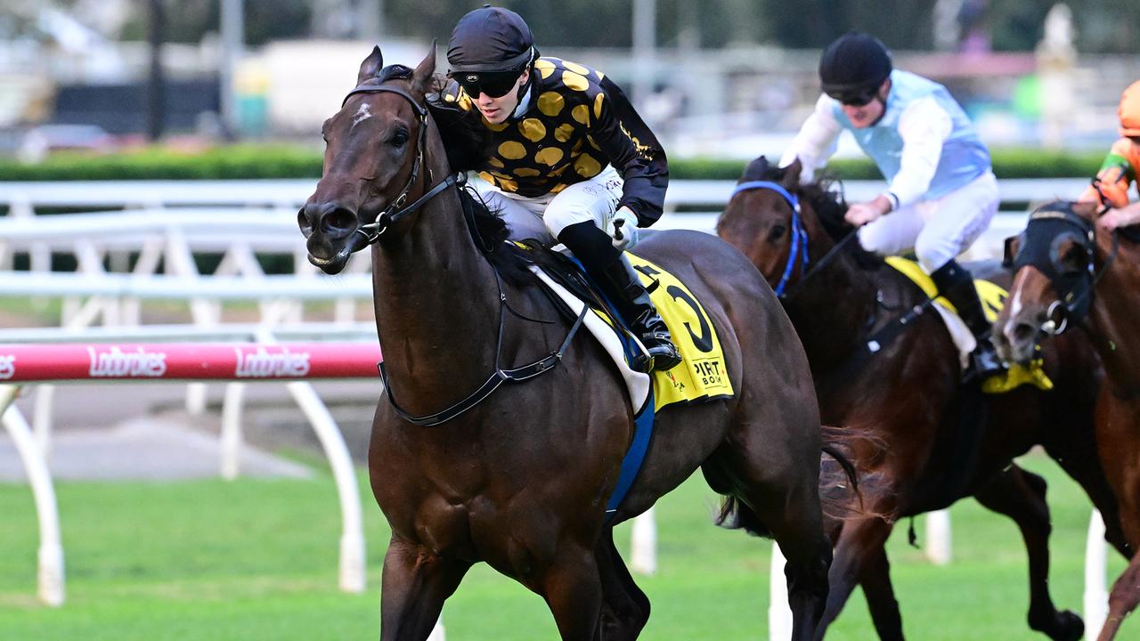 Angela Jones combining with Zarastro to win the Group 3 Healy Stakes. Picture: Trackside Photography.