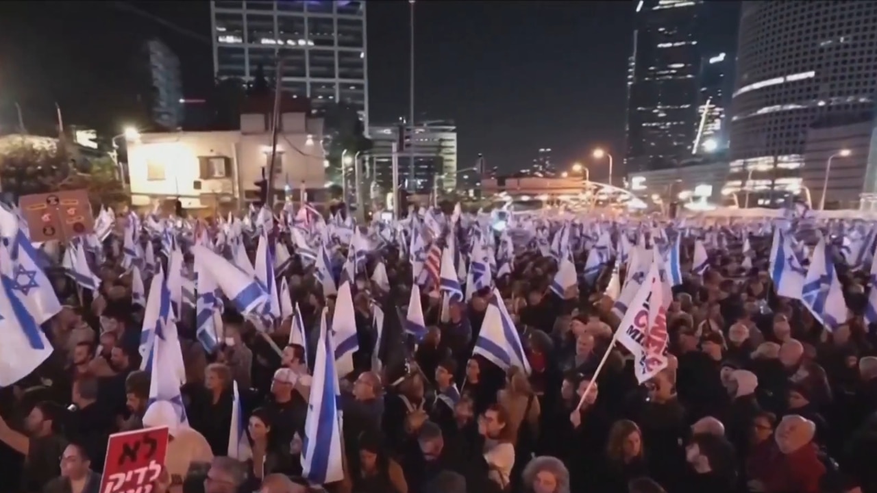 Thousands Take Part In Protest Against Netanyahu Court Reform | Sky ...