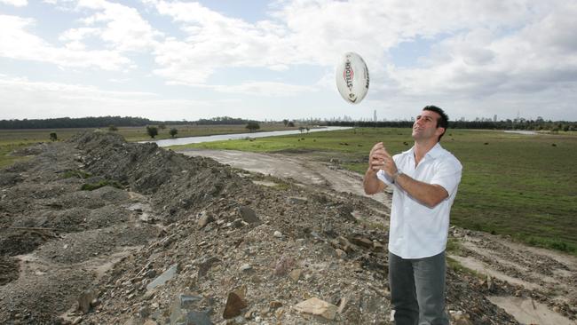 Scott Sattler looked over the site of the stadium. Picture: Glenn Hampson