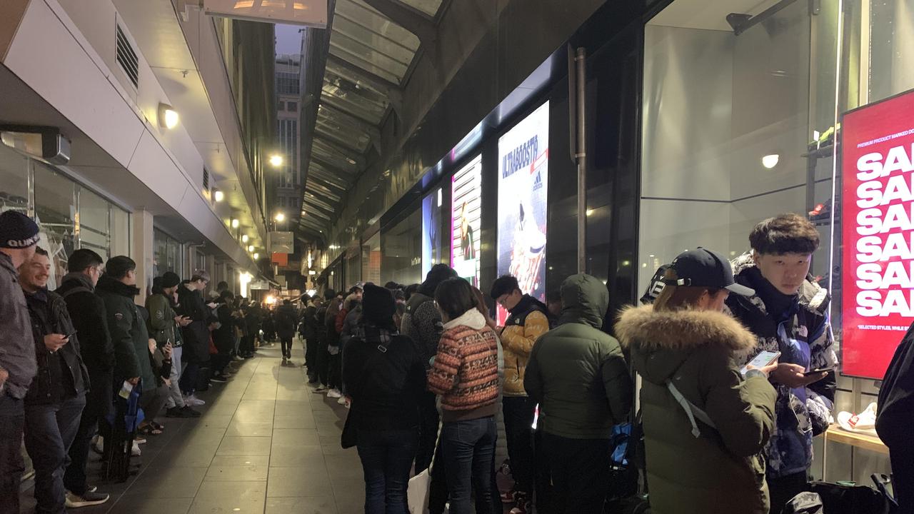 Waiting in line for clearance yeezys