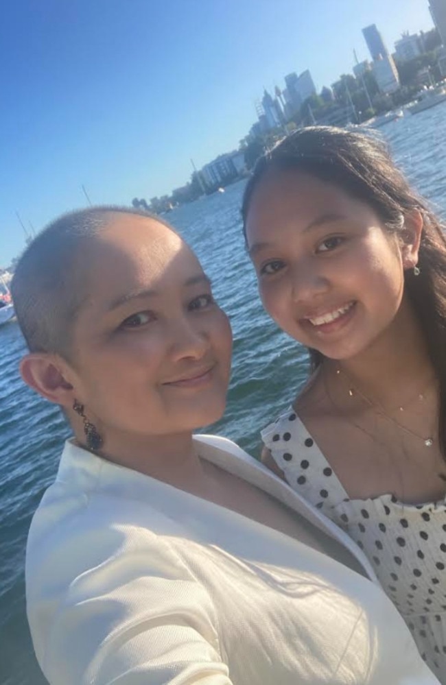 Czarina Deldio with daughter Amelia, 15. Source: Supplied