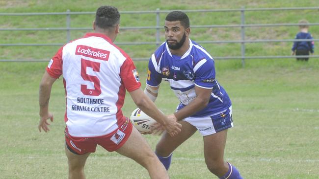 Baker playing for Macksville Sea Eagles in 2019.