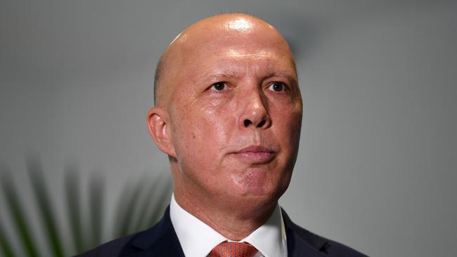 Minister for Home Affairs Peter Dutton. Picture: NCA NewsWire / Dan Peled