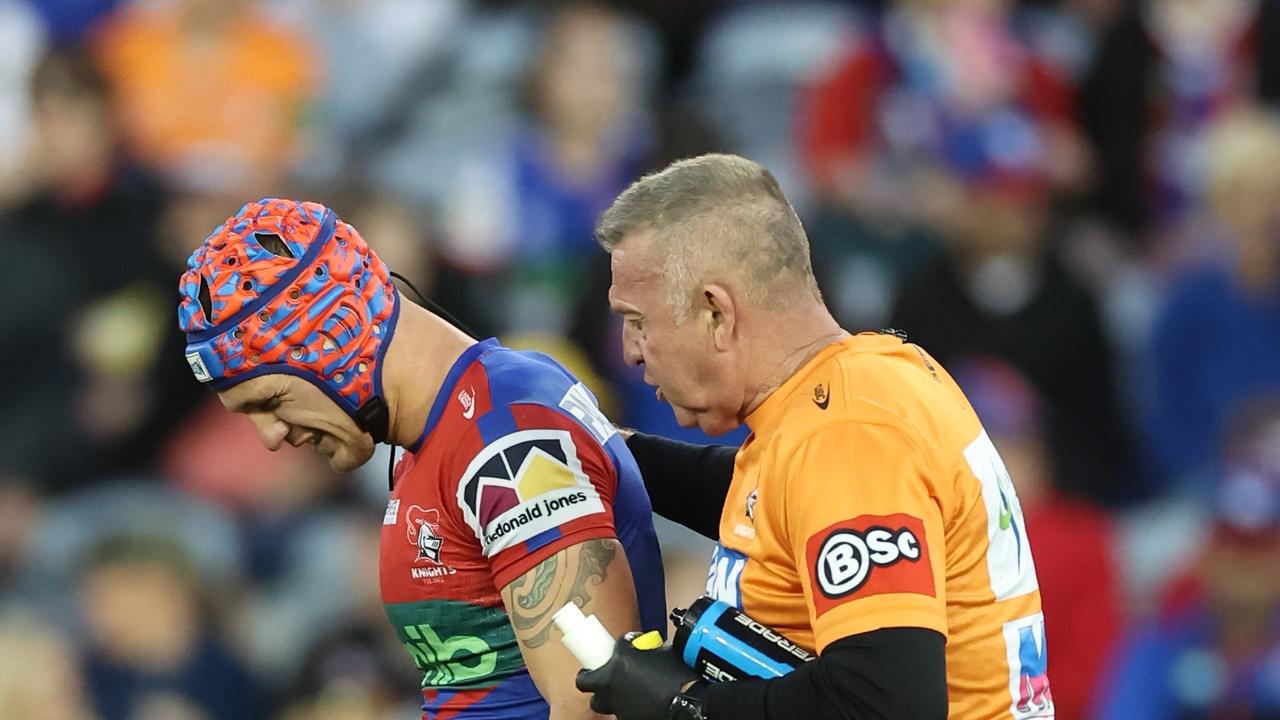 Kalyn Ponga will need pain killing injections to take the field against Canberra in their elimination final. Picture: Getty Images.