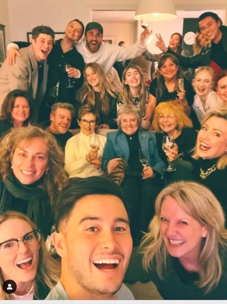 Takaya Honda shared a happy snap at a Neighbours watch party. Picture: Instagram