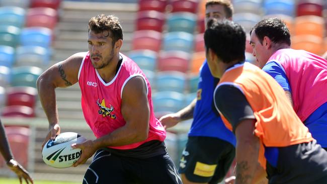 Scott Moore training for the Cowboys. Photo: Evan Morgan