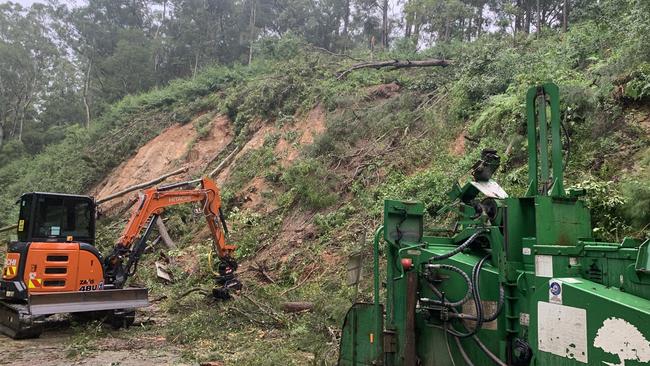 Re-opening of the road is expected to take at least three weeks - and further wet weather could stretch that time frame even further.