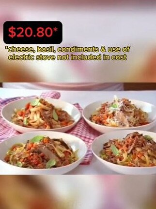 They even tried to recreate one of the $10 recipes. Picture: @apostolucky/TikTok