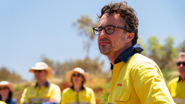 Rio Tinto iron ore chief executive Simon Trott at the Rhodes Ridge iron ore deposit in WA's Pilbara region. Picture: supplied by Rio Tinto.