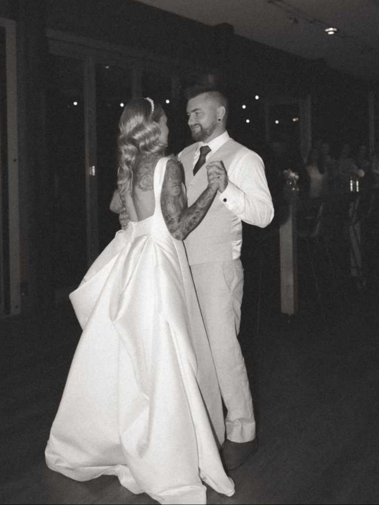 The detail of her dress was so heavy, it broke the hand stitching. Picture: Supplied