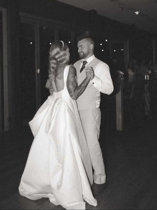 The detail of her dress was so heavy, it broke the hand stitching. Picture: Supplied