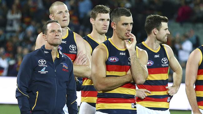 Adelaide thought it had the game won when Mitch McGovern goaled with less than a minute to play. Picture: Sarah Reed