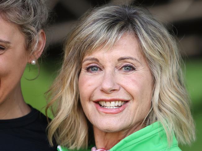 Olivia Newton-John during the annual Wellness Walk and Research Run in Melbourne in September. She’s now revealed she was in excruciating pain during it. Picture: Getty Images