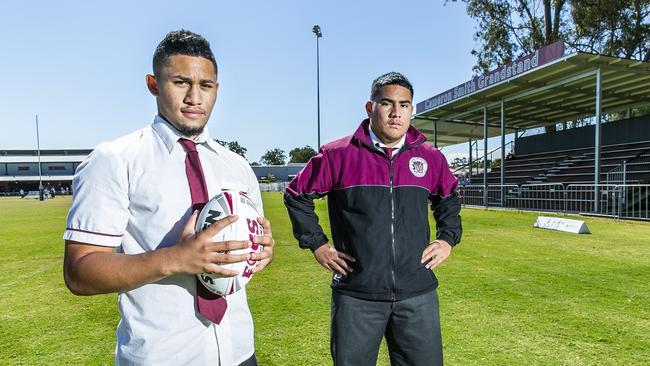 Marsden State High School students Will Semu and Taelon Te Whiu Hopa, Thursday, August 26, 2021 - Picture: Richard Walker