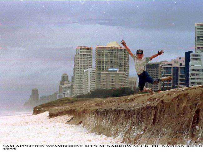 Beach erosion at Main Beach, Gold Coast.