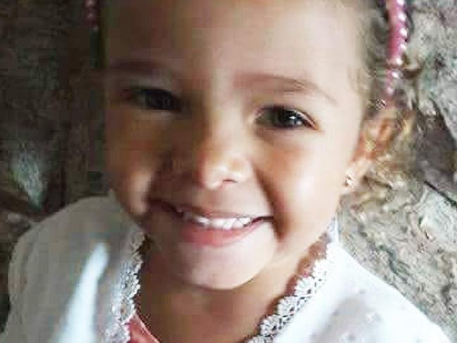 Picture shows the victim Ana Livia Lopes da Silva (3) who was subjected to a series of violent beatings by her stepfather for wetting the bed in Pocos de Caldas, Brazil, in June 2018. (Newsflash)  Picture: Newsflash/Australscope