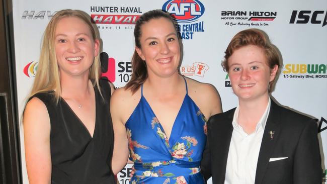 (from left) Molly Simpson, Taylor Joyce, Rosie Ronah-Yates — Newcastle City