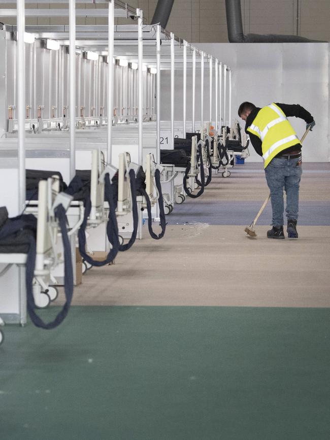 London’s ExCeL centre has been into a temporary hospital. Picture: Stefan Rousseau