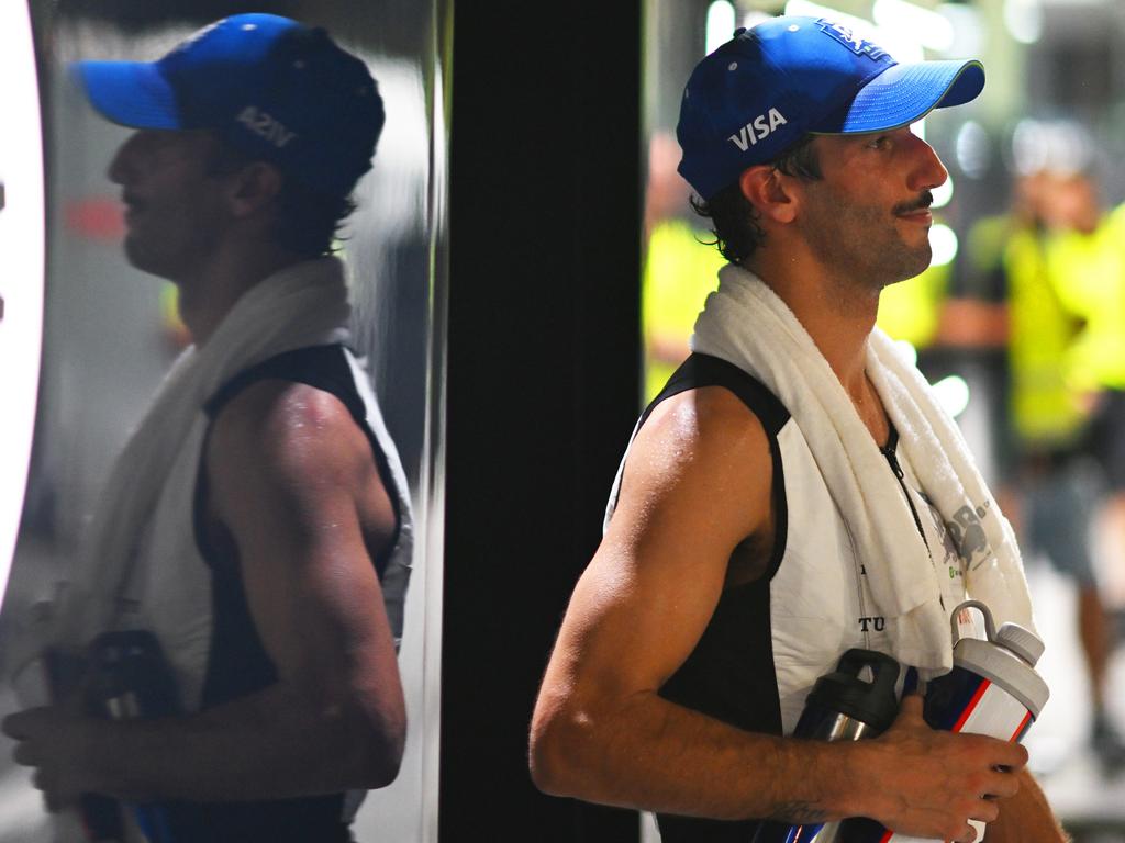 Daniel Ricciardo looks on after his likely career-ending race in Singapore. Picture: Getty