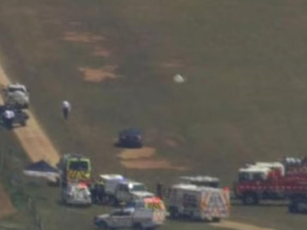 The plane crashed shortly after leaving the runway. Picture: 7News