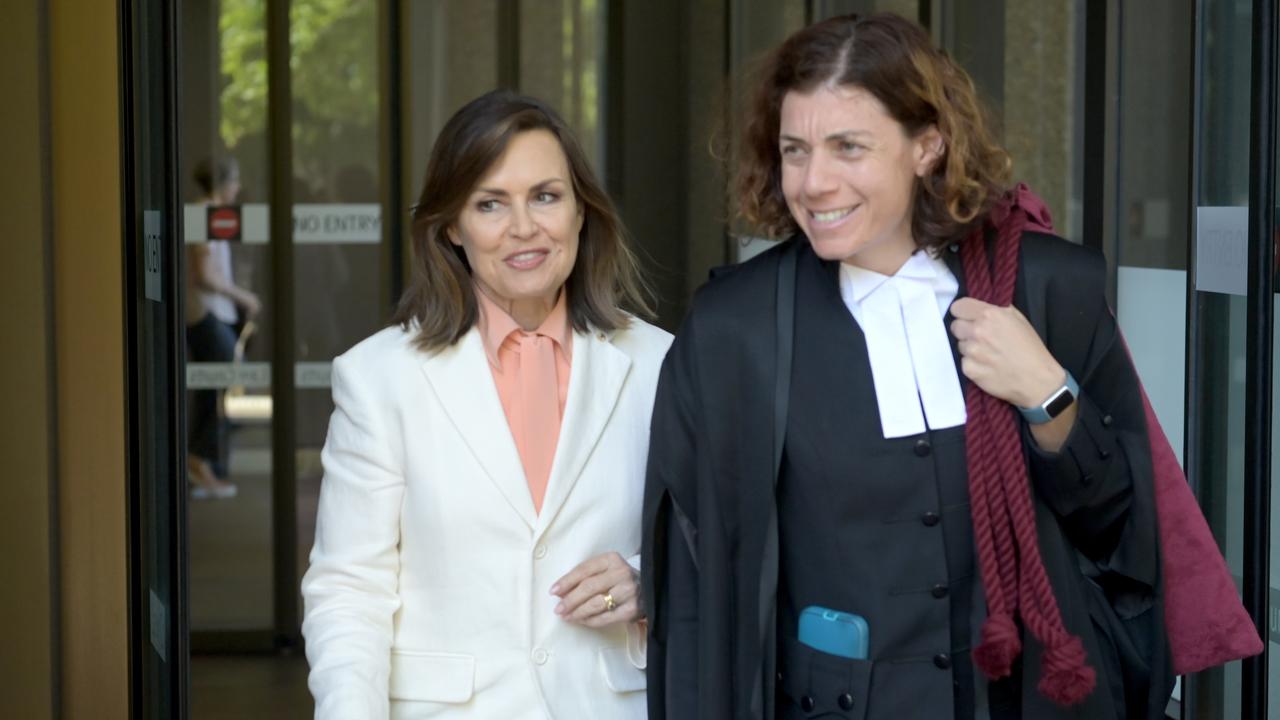 Lisa Wilkinson with barrister Sue Chrysanthou SC. Picture: NCA NewsWire / Jeremy Piper.