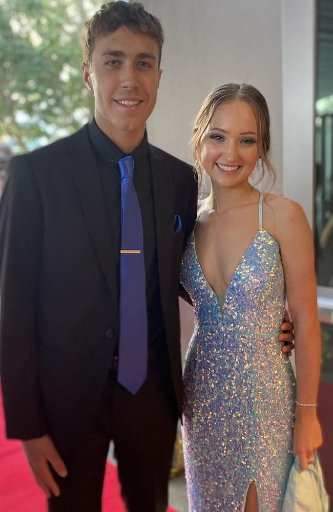 Jessie Poole and Ethan Ross at the 2022 Beerwah State High formal.