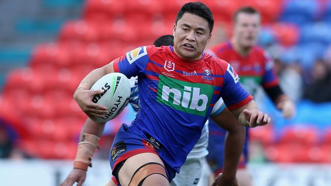 Mason Lino had one of his best NRL games for the Knights. Picture: Getty Images