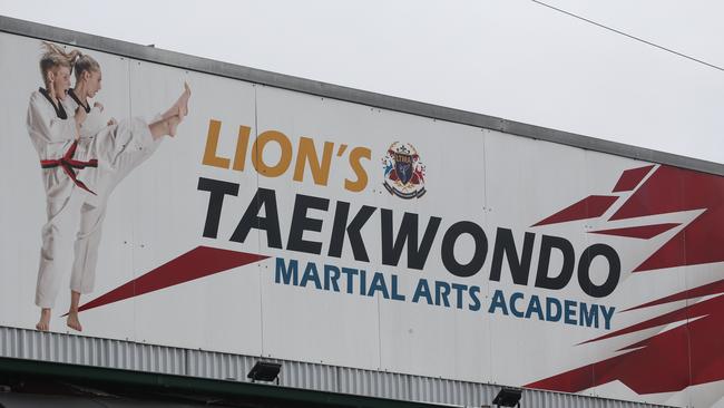 The Lion’s Taekwondo Martial Arts Academy in North Parramatta where the body of a woman and a child were discovered. Picture: NCA NewsWire/Gaye Gerard.