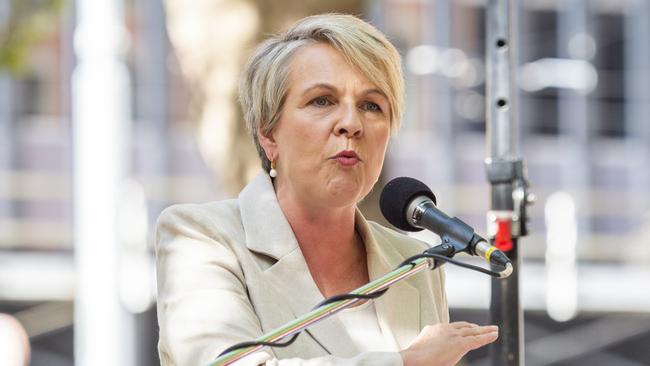 Labor frontbencher Tanya Plibersek at a May Day event at Sydney’s Town Hall on Sunday. Picture: Monique Harmer