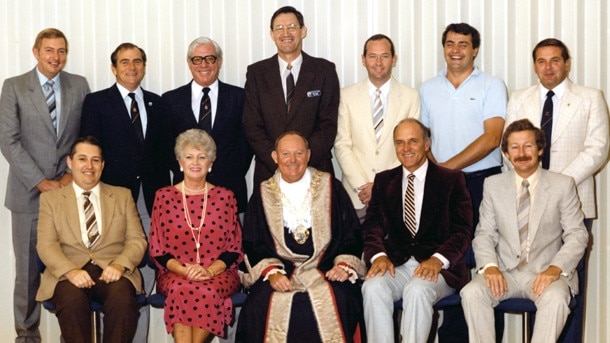 Paul Gamin (Back row, third from left) in 1985 when he was first elected to the Gold Coast City Council