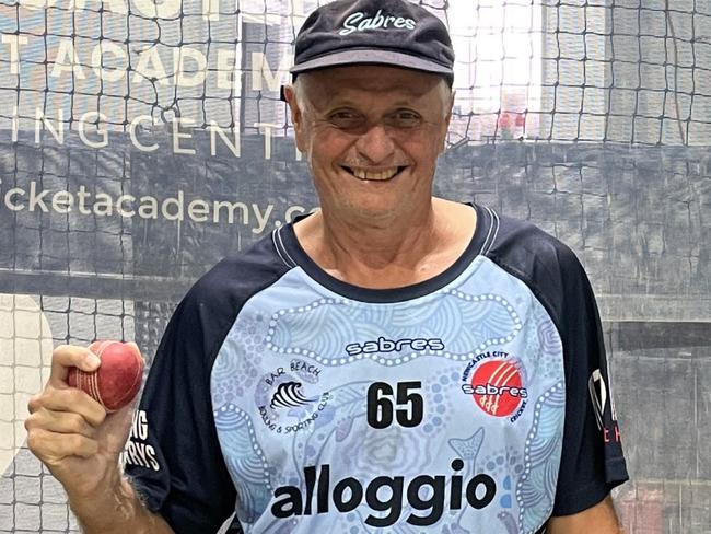 65-year-old Newcastle City cricketer Brad O'Dell, who took all 10 wickets, including a hat-trick, in a fourth grade match against Wallsend during the 2024-25 season. Picture: Alex Pichaloff