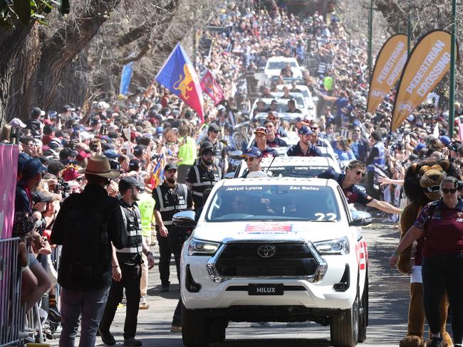 The new route is expected to give more fans a better view of the parade. Picture: Lachie Millard