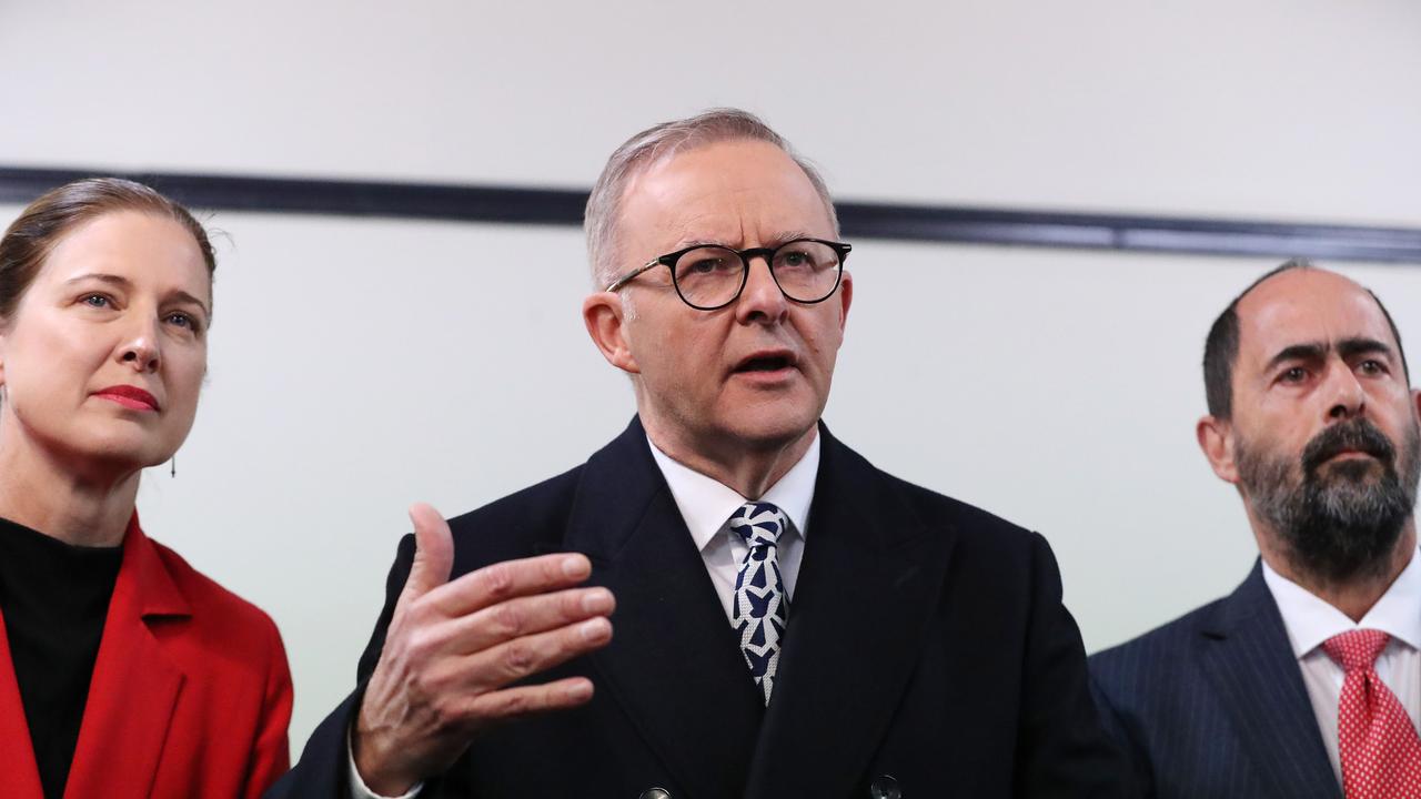 Labor leader Anthony Albanese is campaigning in Launceston, seat of Bass, Tasmania. Picture: Liam Kidston