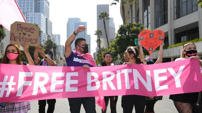 The #FreeBritney movement helped draw attention to the star’s plight. Picture: AFP