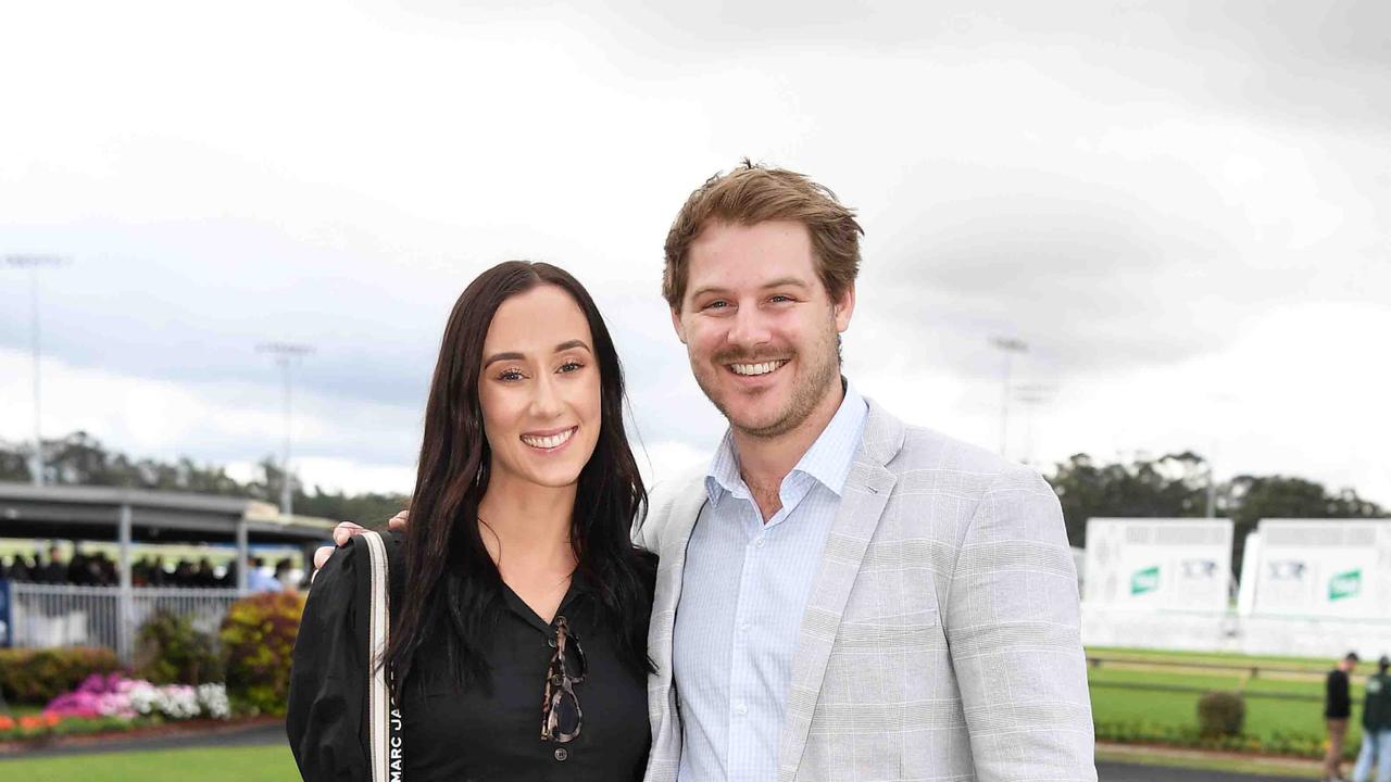 Cass Rossow and Brendan Furdek at the Noosa Cup Race Day. Picture: Patrick Woods.