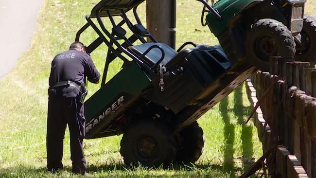 NSW Police Crash Investigation Unit officers assess the scene after the crash on February 17. Pic: 9 News Illawarra.