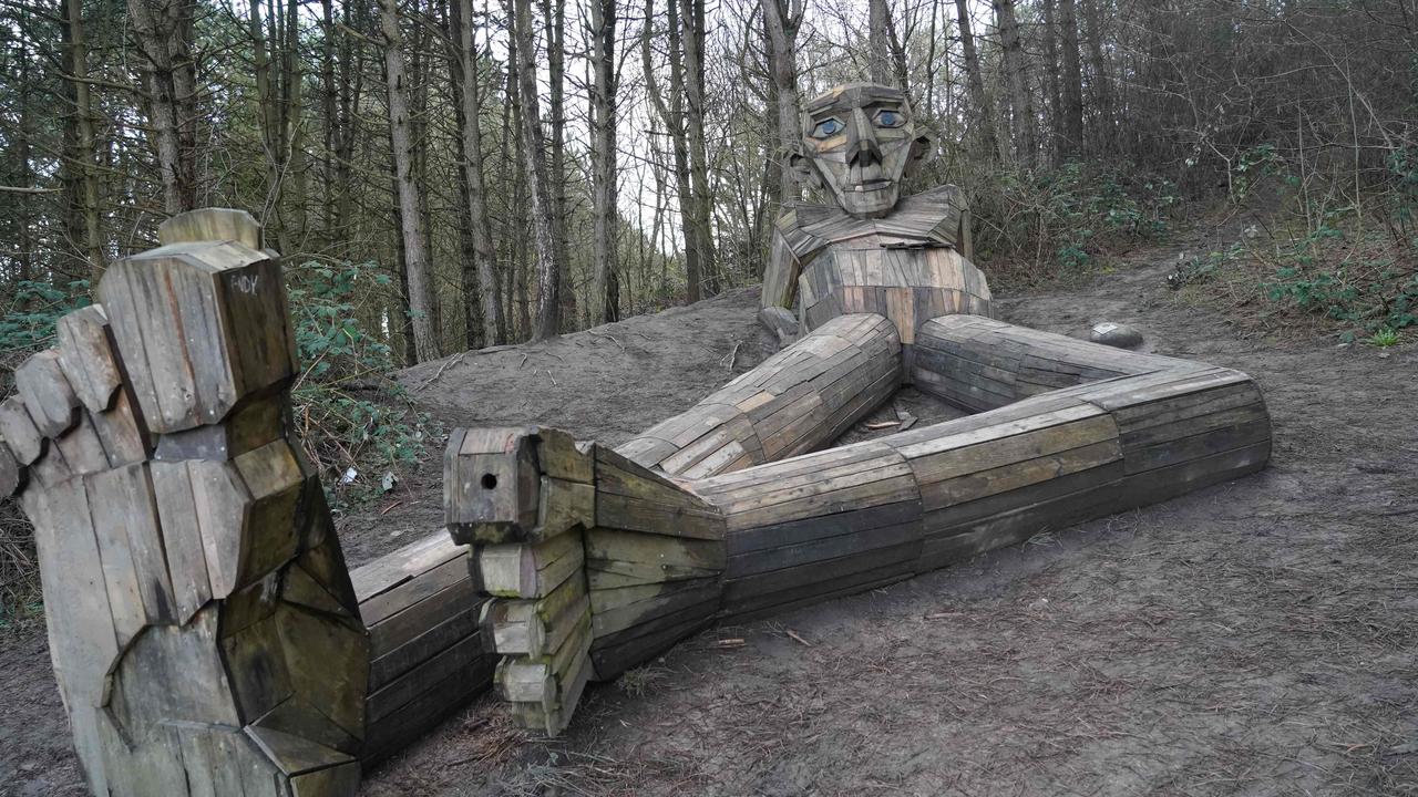 Troll statue Thomas on the Mountain in Albertslund, Denmark. Picture: James Brooks/AFP